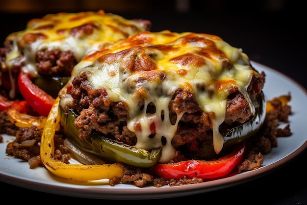 Sparen Sie uns den Philly Cheesesteak Stuffed Bell Pepper Burger