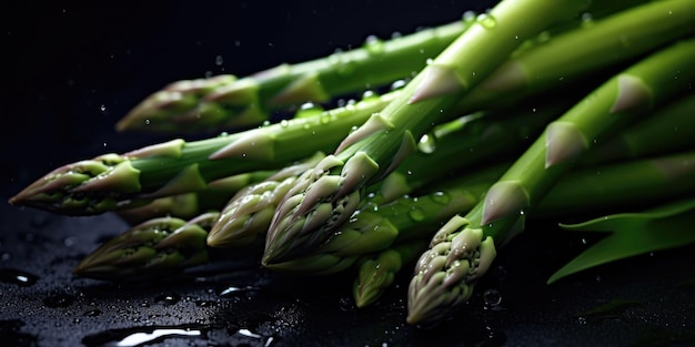 Spargel Nahaufnahme Hochwertiges Foto Vegetarismus Generative KI