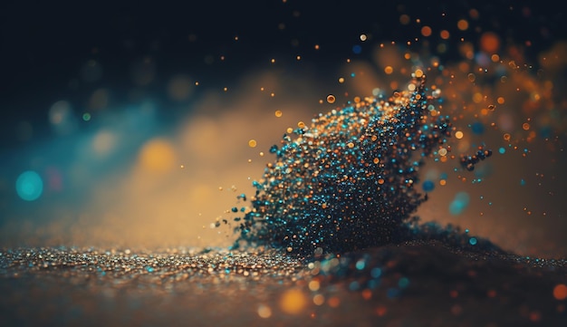 Sparkling Luxury Glitter Bokeh Destellos y partículas IA generativa