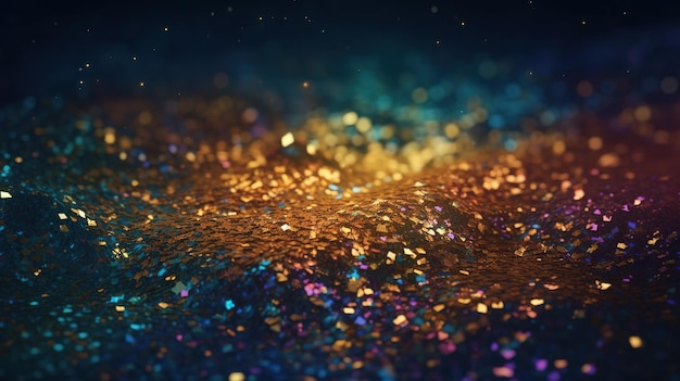 Sparkling Luxury Glitter Bokeh Sparkles und Partikel Generative AI