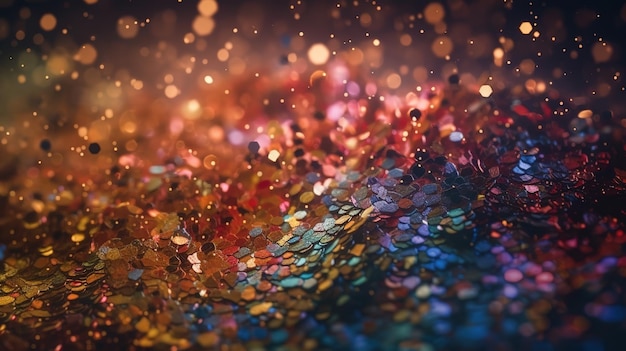 Sparkling Luxury Glitter Bokeh Sparkles und Partikel Generative AI