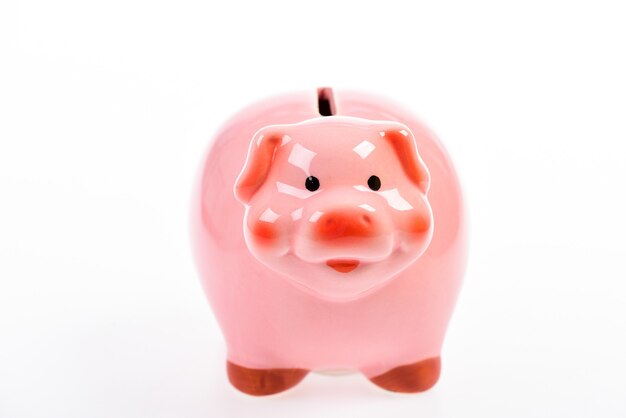 Sparschwein entzückendes rosa Schwein hautnah. Finanz- und Investmentbank. Accounting persönlichen Buchhalter und Familienbudget. Bessere Bankverbindung. Sparschweinsymbol für Geldeinsparungen. Finanzielle Bildung.