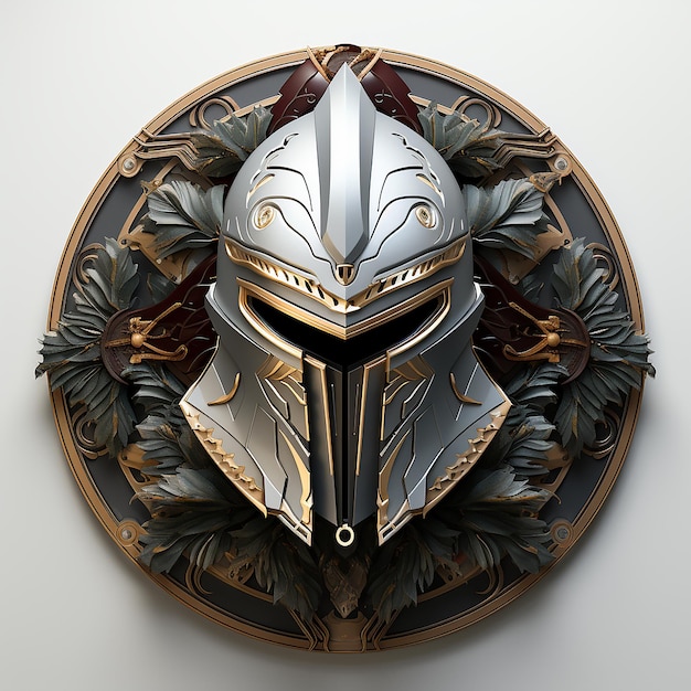 Spartanische Helm-Emblem-Illustration