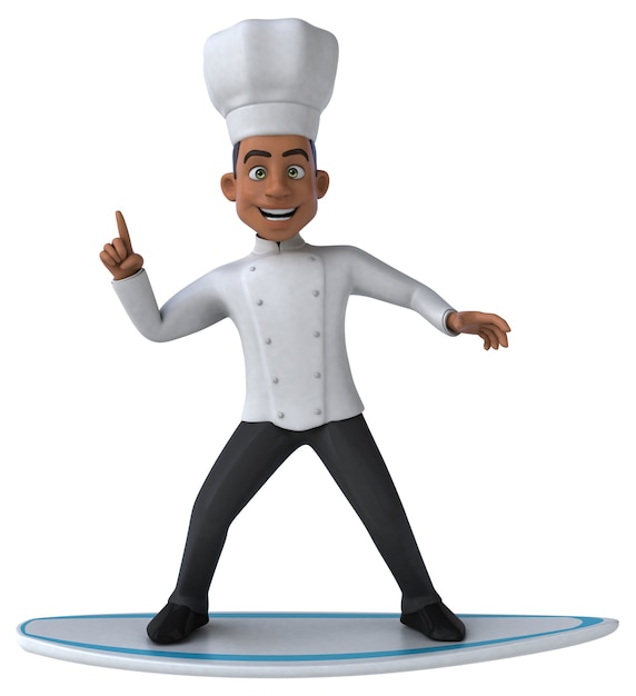 Spaß 3D Cartoon Chef Surfen