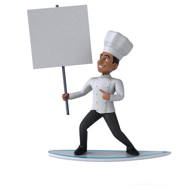 Spaß 3D Cartoon Chef Surfen