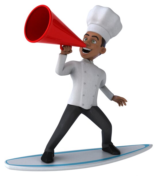 Spaß 3D Cartoon Chef Surfen