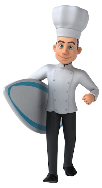 Spaß 3D Cartoon Chef Surfen