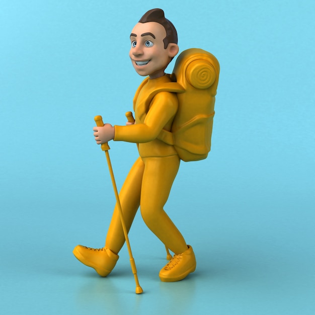 Spaß 3D Cartoon gelbe Figur