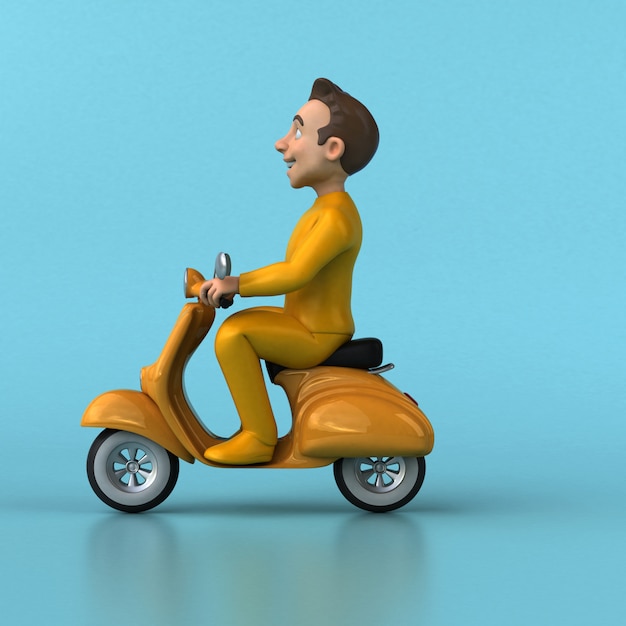 Spaß 3D Cartoon gelbe Figur