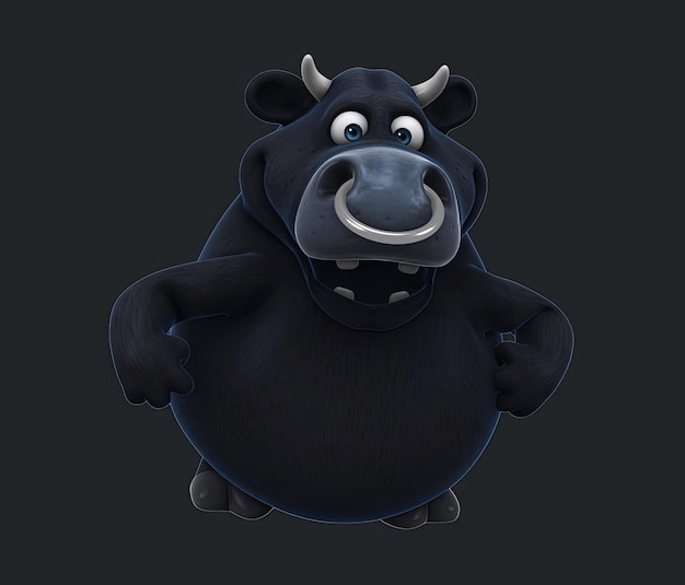 Spaß 3D-Cartoon Stier klatschen