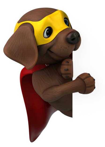 Spaß 3D-Cartoon Super weißer Labrador Retriever