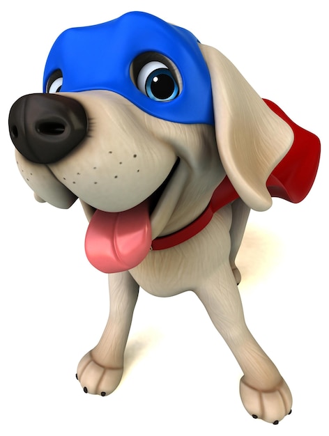 Spaß 3D-Cartoon superweißer Labrador Retriever