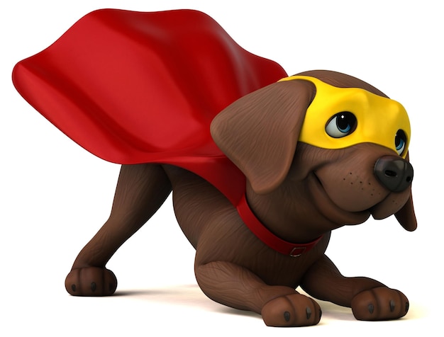 Spaß 3D-Cartoon superweißer Labrador Retriever