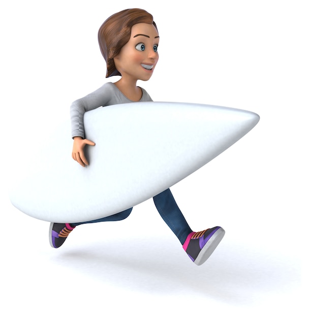 Foto spaß 3d cartoon teenager-mädchen