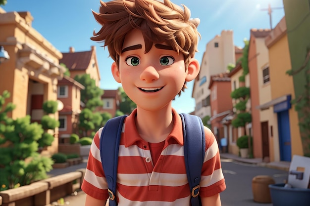 Spaß 3D-Cartoon-Teenager