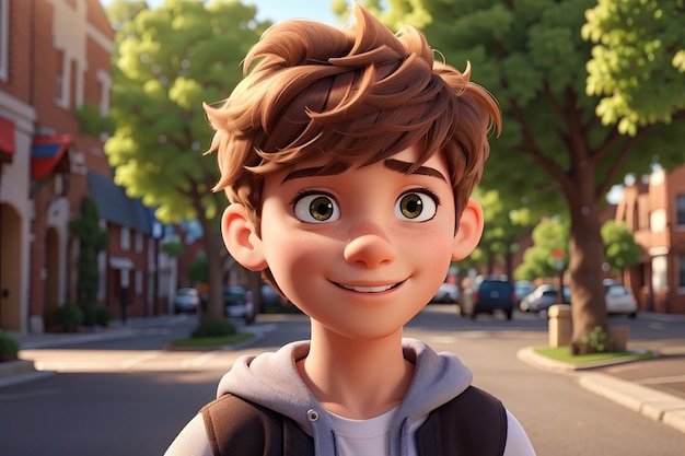 Spaß 3D-Cartoon-Teenager