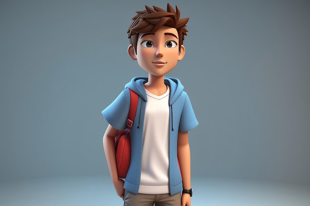 Spaß 3D-Cartoon-Teenager