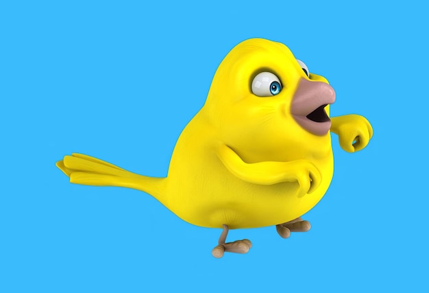 Spaß 3D-Cartoon-Vogel tanzen