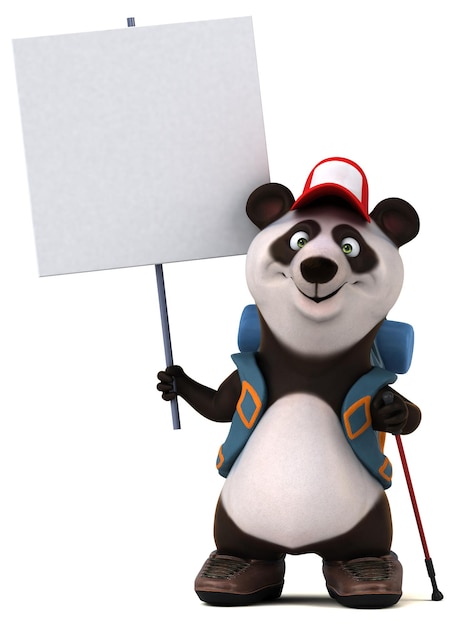 Spaß 3D-Panda-Rucksack-Zeichentrickfigur