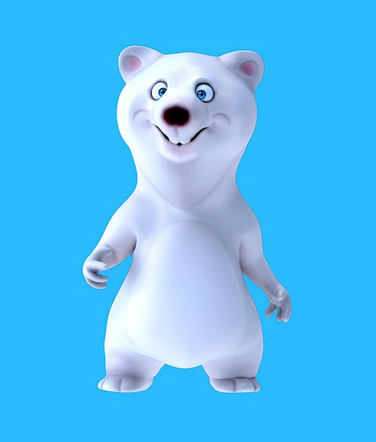 Spaß 3D-Zeichentrickbär spricht und präsentiert
