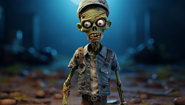 Foto spaß 3d zeichentrickfilm zombie
