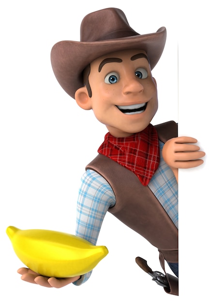 Spaß Cowboy 3D Illustration