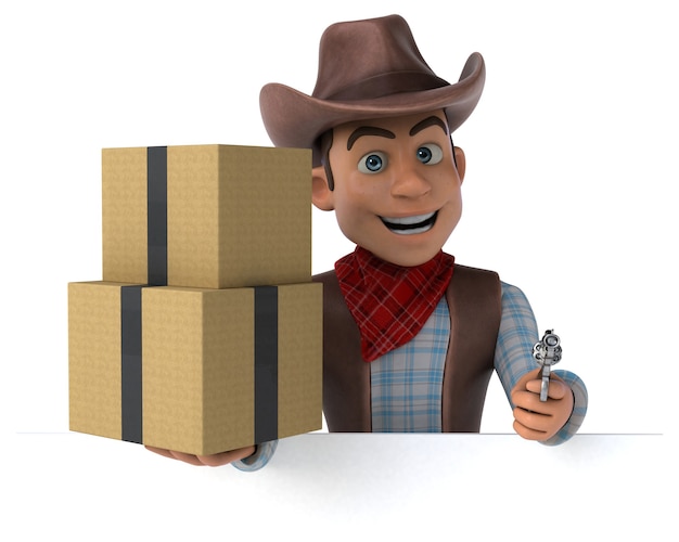 Spaß Cowboy 3D Illustration