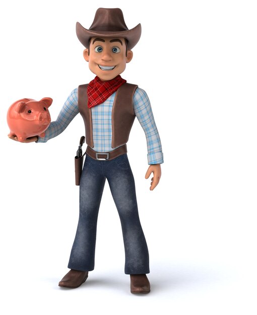 Spaß Cowboy 3D Illustration