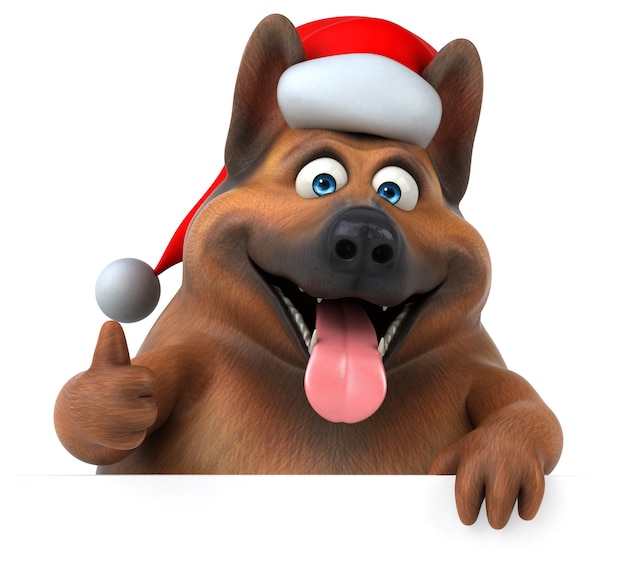 Spaß Deutscher Schäferhund - 3D-Illustration