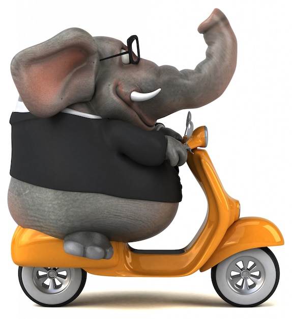 Spaß Elefant 3D-Illustration