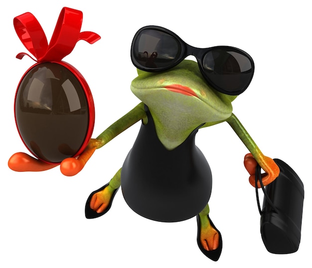 Spaß Frosch 3D-Illustration