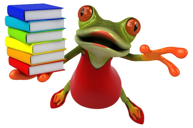 Spaß Frosch 3D-Illustration