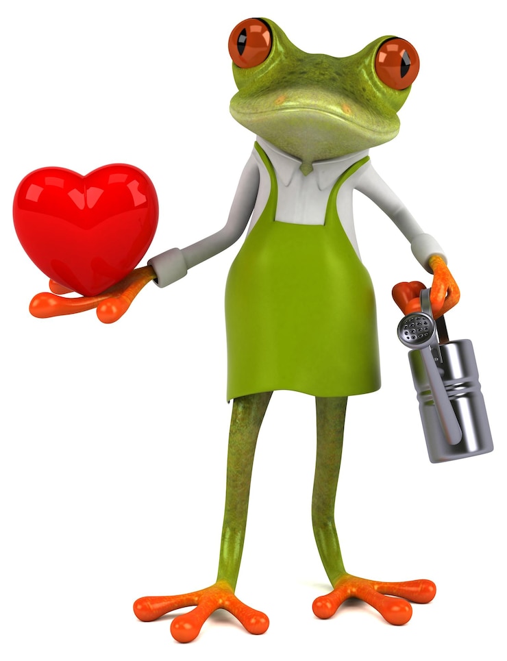 Foto spaß froschgärtner 3d illustration