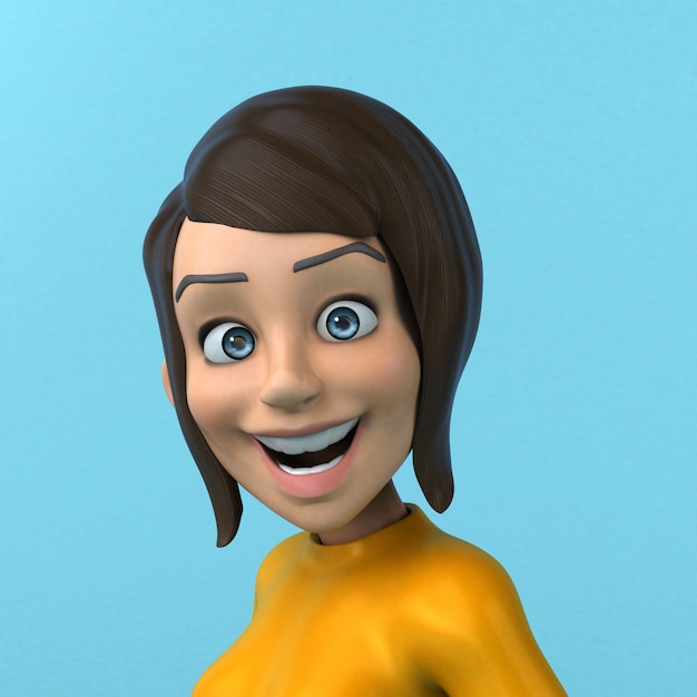 Spaß gelbe Mädchenanimation