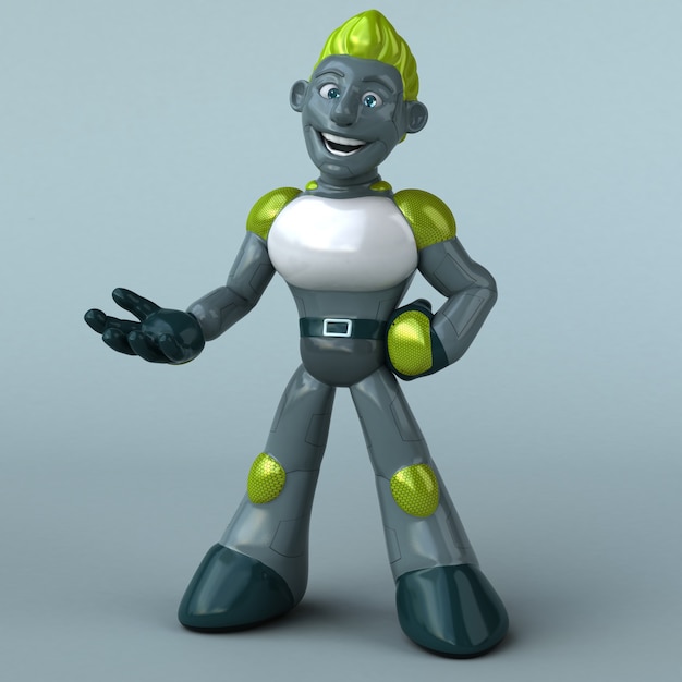 Spaß grüne Roboterillustration