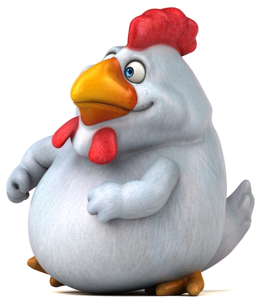 Spaß Huhn - 3D-Illustration