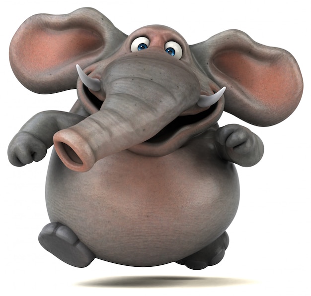 Spaß illustrierte 3D-Elefantenlauf