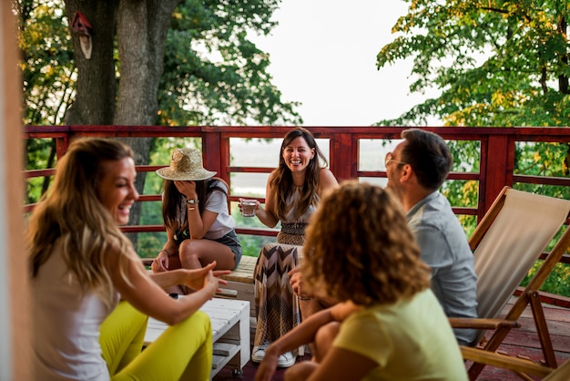 Spaß im Sommerurlaub in der Natur.