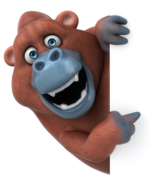 Spaß Orang-Utan - 3D-Illustration