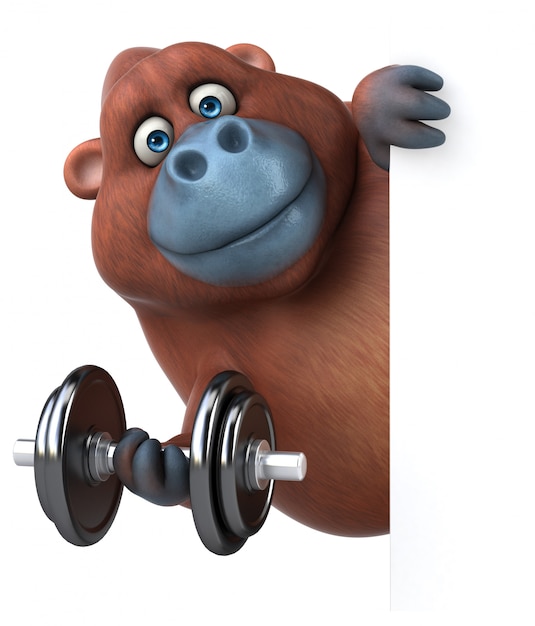 Spaß Orang-Utan - 3D-Illustration