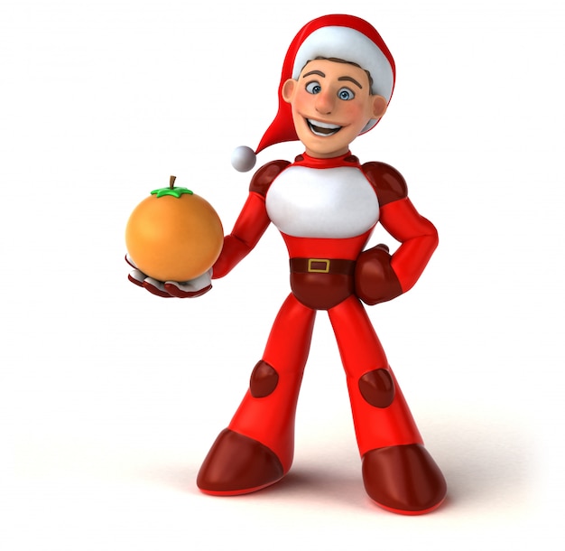 Spaß Super Santa Claus - 3D-Charakter