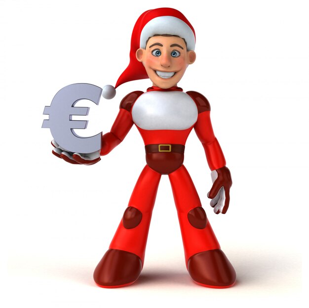 Spaß Super Santa Claus - 3D-Charakter