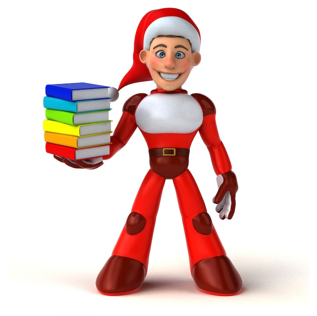 Spaß Super Santa Claus - 3D-Illustration