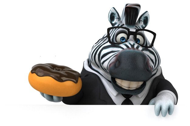 Spaß Zebra 3D Illustration