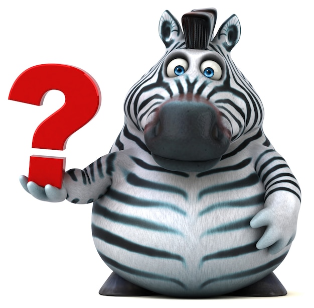 Spaß Zebra 3D Illustration