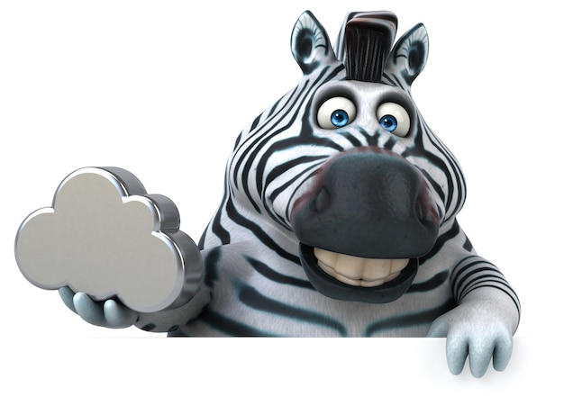 Spaß Zebra 3D Illustration