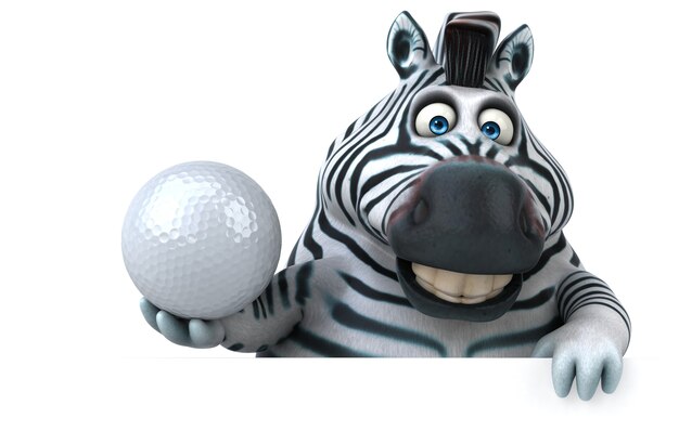 Spaß Zebra 3D Illustration