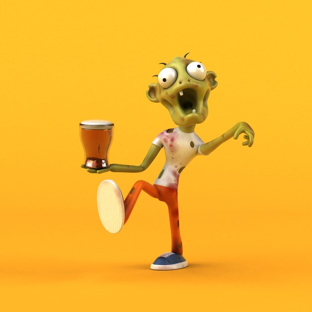 Spaß zombie 3d illustration