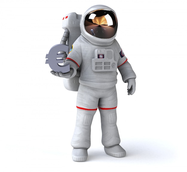 Spaßastronaut - 3D-Illustration