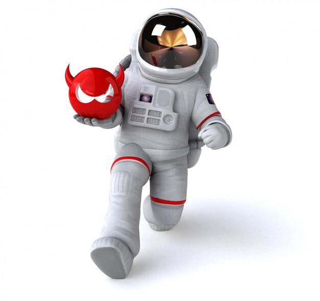 Spaßastronaut - 3D-Illustration